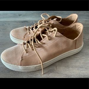 Toms Suede Lace Up Sneakers Rose Pink